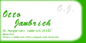 otto jambrich business card